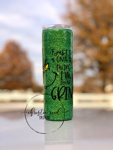 Grinch Face Glitter Tumbler – Our Whimsical Willow Creations