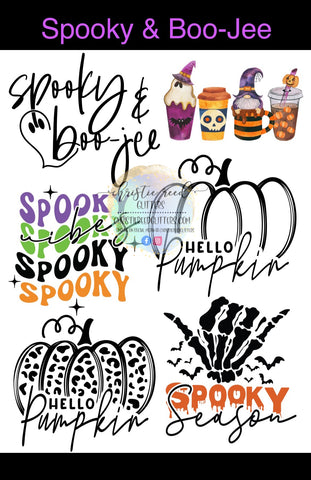 Spooky & Boo-Jee Waterslide Sheet - Digital File OR Full Printed Sheet