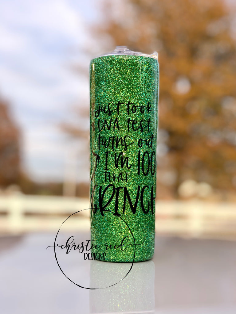 The Grinch Inspired Green Glitter Tumbler - Glitter Mug - Christmas Mo –  Christie Reed Designs