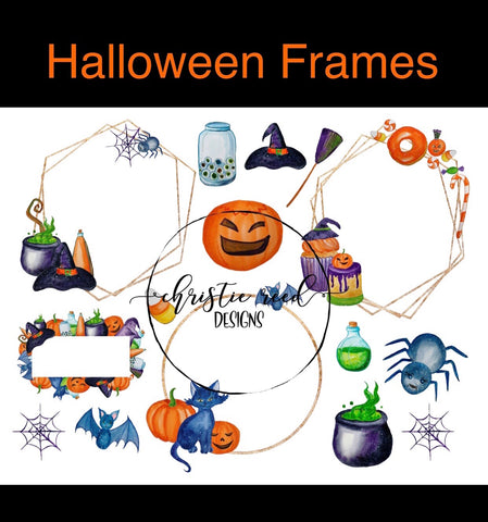 Halloween Frames Waterslide Sheet - Digital File OR Full Printed Sheet