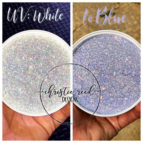 UV Glitter - White to Blue