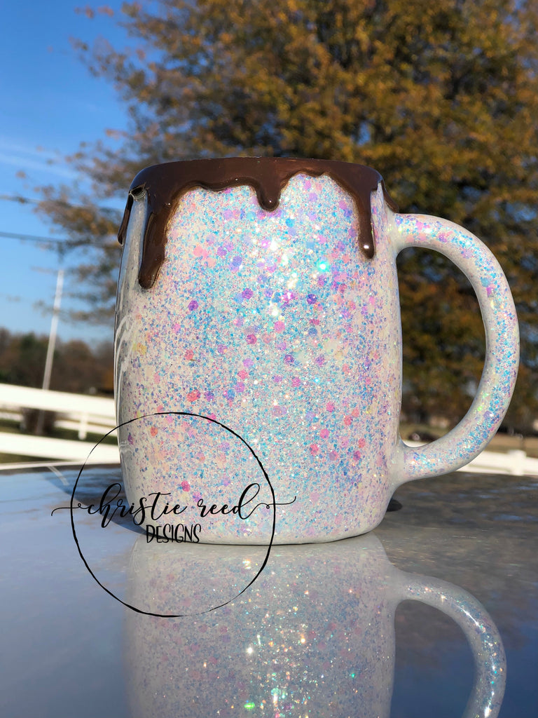 North Pole w/ Chocolate Drip - Glitter Mug - Stainless Steel Mug - Chr –  Christie Reed Designs